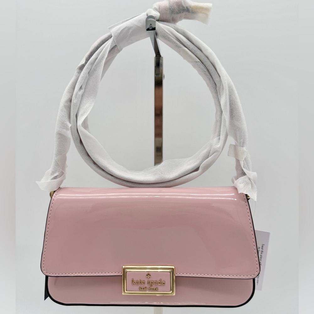 Kate Spade Reegan Patent Mini Flap Crossbody Tutu Pink